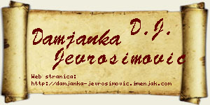 Damjanka Jevrosimović vizit kartica